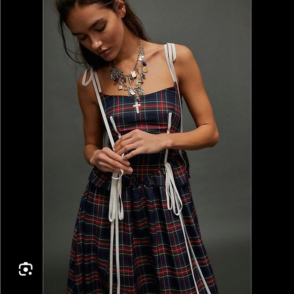 Plaid peplum dress - Picture 3 of 3